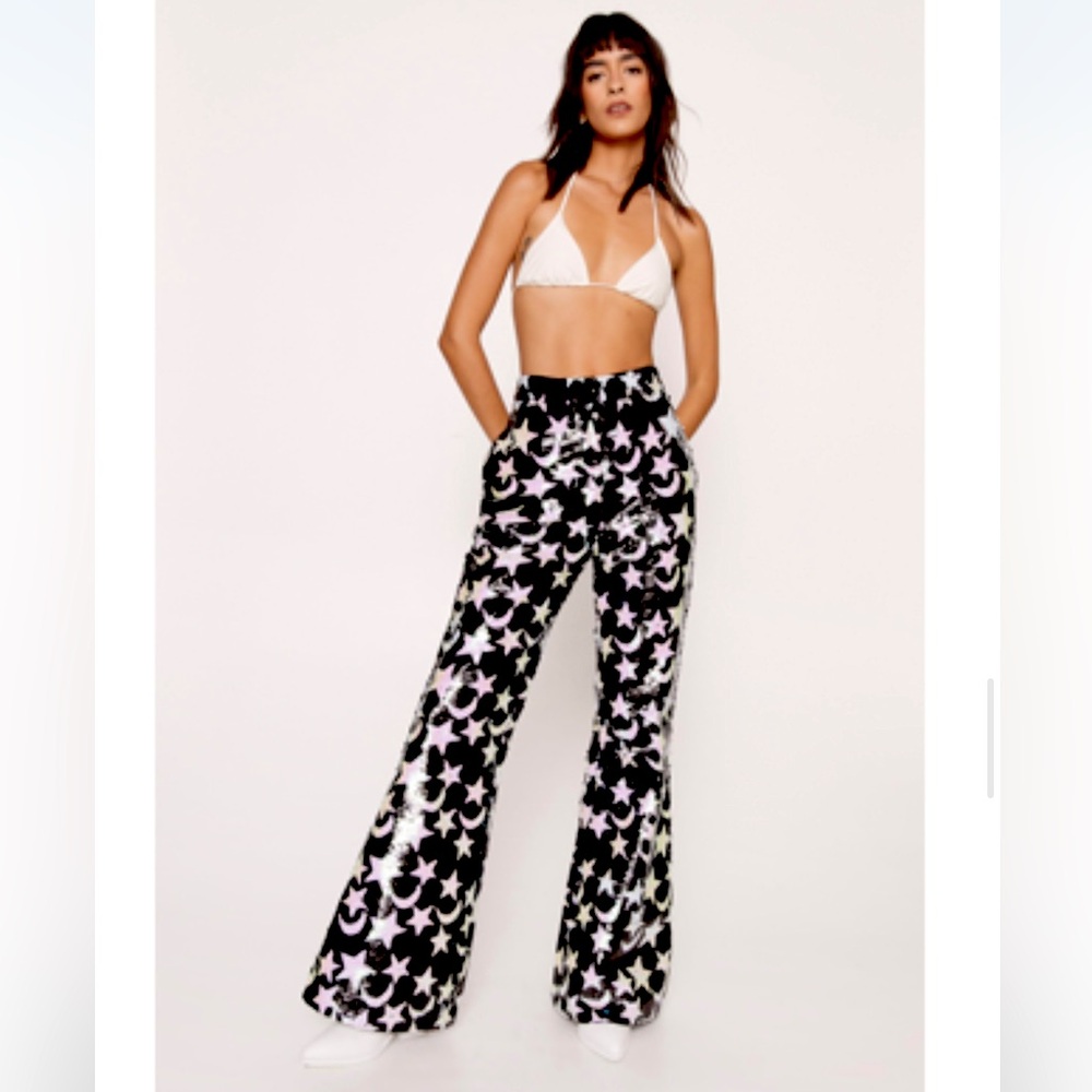 NEW *Star And Moon Sequin Pants*